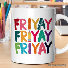 Carregar imagem no visualizador da galeria, Friday Teacher Mug, Friyay Weekend Vibes Gift
