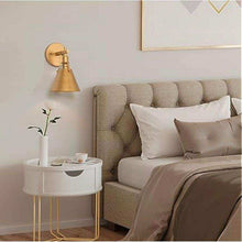 Load image into Gallery viewer, Gepow Gold Wall Sconce Antique Light Fixture For Bedroom Bathroom
