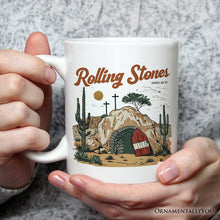 Carregar imagem no visualizador da galeria, Rolling Stones Christian Personalized Mug, He is Risen Easter Gift with Custom Name
