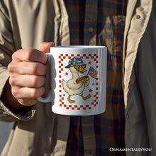 Carregar imagem no visualizador da galeria, 4th of July Patriotic Duck Personalized Mug, Funny Independence Day Gift with Custom Name
