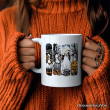Carregar imagem no visualizador da galeria, Halloween Goose in Costume Personalized Mug, Spooky Fall Geese Gift with Custom Name
