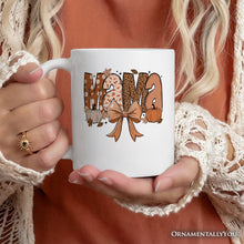 Carregar imagem no visualizador da galeria, Mama Coquette Autumn Personalized Mug, Cozy Fall Pumpkins Gift for Mothers with Custom Name
