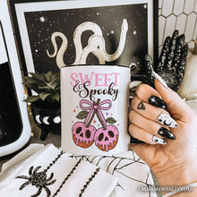 Carregar imagem no visualizador da galeria, Sweet and Spooky Poison Cherries Halloween Personalized Mug, Coquette Skulls Gift with Custom Name
