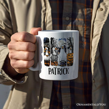 Carregar imagem no visualizador da galeria, Halloween Goose in Costume Personalized Mug, Spooky Fall Geese Gift with Custom Name
