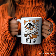 Carregar imagem no visualizador da galeria, Honk or Treat Goose Personalized Mug, Hilarious Halloween Gift with Custom Name
