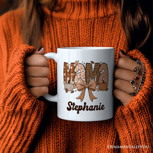 Carregar imagem no visualizador da galeria, Mama Coquette Autumn Personalized Mug, Cozy Fall Pumpkins Gift for Mothers with Custom Name
