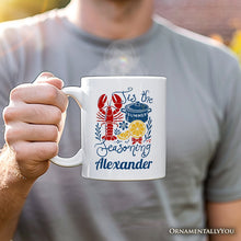 Load image into Gallery viewer, Crawfish Boil Season Summer Personalized Mug, Seafood Funny Retro Gift with Custom Name
