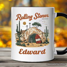 Carregar imagem no visualizador da galeria, Rolling Stones Christian Personalized Mug, He is Risen Easter Gift with Custom Name
