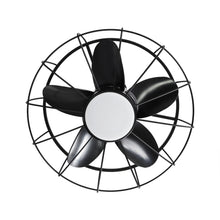 Carregar imagem no visualizador da galeria, 20 Inch Vistula Outdoor DC Motor Black Industrial Hanging Buckle Downrod Ceiling Fan with Light
