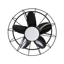 Load image into Gallery viewer, 20 Inch Vistula Outdoor DC Motor Black Industrial Hanging Buckle Downrod Ceiling Fan with Light

