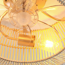 Cargar imagen en el visor de la galería, 20 Inch Flora DC Motor Farmhouse Flush Mount Ceiling Fan with Light
