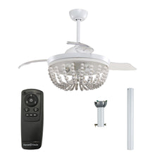 Load image into Gallery viewer, 42&quot; Huang Farmhouse Wooden Beads Ceiling Fan with Lighting
