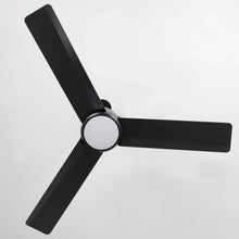 Carregar imagem no visualizador da galeria, 42 Inch Rhine Indoor/Wet Outdoor IP65 Black Anywhere Waterproof Ceiling Fan with LED Light and Convenient Hanging Hook
