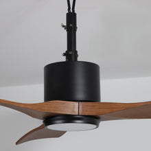 Load image into Gallery viewer, 42 Inch Patio Guard IP65 Outdoor DC Motor Black Modern Hanging Buckle Downrod Ceiling Fan with Light
