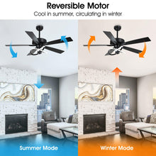Carregar imagem no visualizador da galeria, 52 Inch Oregon DC Motor Modern Downrod Ceiling Fan with LED Light
