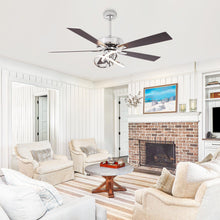 Carregar imagem no visualizador da galeria, 52 Inch Oregon DC Motor Modern Downrod Ceiling Fan with LED Light
