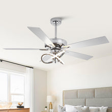 Carregar imagem no visualizador da galeria, 52 Inch Oregon DC Motor Modern Downrod Ceiling Fan with LED Light
