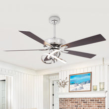Carregar imagem no visualizador da galeria, 52 Inch Oregon DC Motor Modern Downrod Ceiling Fan with LED Light
