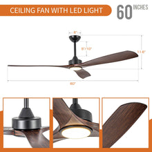 Carregar imagem no visualizador da galeria, 60 Inch Alexi DC Motor Modern Downrod Ceiling Fan with LED Light
