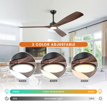 Carregar imagem no visualizador da galeria, 60 Inch Alexi DC Motor Modern Downrod Ceiling Fan with LED Light
