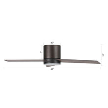 Load image into Gallery viewer, 48&quot; Kielah Farmhouse Flush Mount Reversible Ceiling Fan with Lighting and Remote Control
