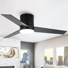 Cargar imagen en el visor de la galería, 48&quot; Flush Mount Ceiling Fan 3 Blades with LED Lighting and Remote Control
