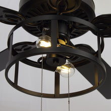 Cargar imagen en el visor de la galería, 52&quot; Urbana Downrod Mount Reversible Industrial Ceiling Fan with Lighting and Pull Chain
