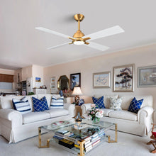 Load image into Gallery viewer, 48&quot; Linden DC Motor Downrod Mount Reversible Ceiling Fan with Lighting and Remote Control
