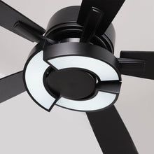 Carregar imagem no visualizador da galeria, 52&quot; 5 Blades Black Ceiling Fan with Lighting
