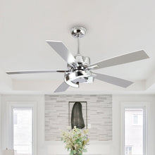 Cargar imagen en el visor de la galería, 52&quot; Vendome Industrial DC Motor Downrod Mount Reversible Ceiling Fan with Lighting and Remote Control
