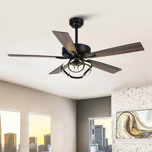 Load image into Gallery viewer, 52&quot; 6 Speed DC Black Ceiling Fan with Lighting
