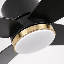 Carregar imagem no visualizador da galeria, 52&quot; Ashby Industrial Satin Nickel DC Motor Ceiling Fan with LED Lighting and Remote Control
