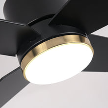 Cargar imagen en el visor de la galería, 52&quot; Ashby Industrial Satin Nickel DC Motor Ceiling Fan with LED Lighting and Remote Contro
