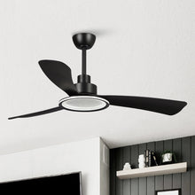 Cargar imagen en el visor de la galería, 52&quot; Bohemian Industrial DC Motor Downrod Mount Reversible Ceiling Fan with Lighting and Remote Control
