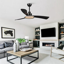 Cargar imagen en el visor de la galería, 52&quot; Bohemian Industrial DC Motor Downrod Mount Reversible Ceiling Fan with Lighting and Remote Control
