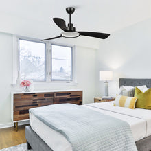 Cargar imagen en el visor de la galería, 52&quot; Bohemian Industrial DC Motor Downrod Mount Reversible Ceiling Fan with Lighting and Remote Control
