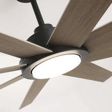 Carregar imagem no visualizador da galeria, 60&quot; DC Motor 8 Blades Modern Downrod Mount Ceiling Fan with LED Light and Remote Control
