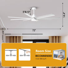 Load image into Gallery viewer, 72 Inch Daugava Modern Downrod Mount Smart Fan with LED Light
