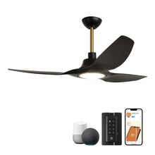 Load image into Gallery viewer, 52&quot; DC Motor 3 Blades Modern Downrod Mount Smart Fan with LED Light
