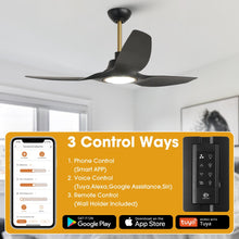 Load image into Gallery viewer, 52&quot; DC Motor 3 Blades Modern Downrod Mount Smart Fan with LED Light
