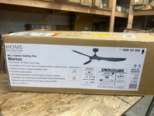 Load image into Gallery viewer, Home Decorators Collection Marlon 66 in. Smart Indoor Natural Iron Ceiling Fan with Adjustable White LED with Remote Included Powered by Hubspace
