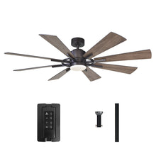 Cargar imagen en el visor de la galería, 60&quot; Oretha Windmill DC Ceiling Fan with LED Lighting
