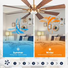 Load image into Gallery viewer, 60&quot; Oretha Windmill DC Ceiling Fan with LED Lighting
