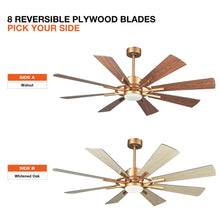 Load image into Gallery viewer, 60&quot; Oretha Windmill DC Ceiling Fan with LED Lighting
