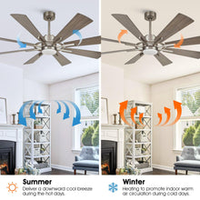 Load image into Gallery viewer, 60&quot; Oretha Windmill DC Ceiling Fan with LED Lighting
