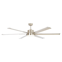 Load image into Gallery viewer, 65 Inch Freda DC Motor Modern Downrod Ceiling Fan with LED Light and Remote Control
