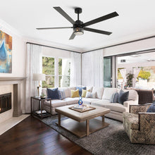 Cargar imagen en el visor de la galería, 65&quot; Modern Reversible Ceiling Fan with Lighting and Remote Control
