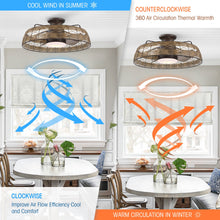 Cargar imagen en el visor de la galería, 27&quot; Reversible Flush Mount Ceiling Fan
