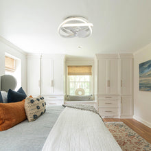 Load image into Gallery viewer, Vaczon 13&quot; Flush Mount Caged Fan with Light and Remote Control
