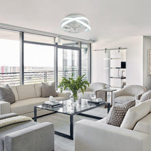 Load image into Gallery viewer, Vaczon 13&quot; Flush Mount Caged Fan with Light and Remote Control
